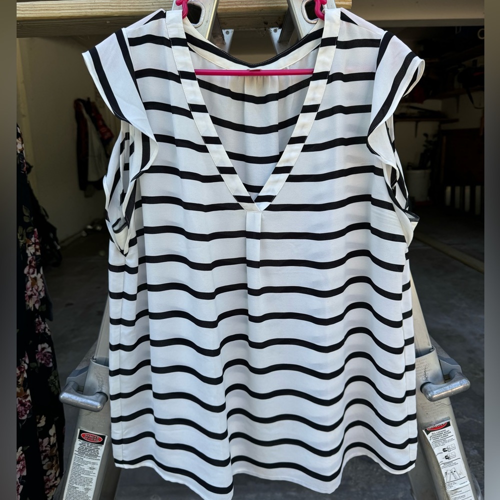 LOFT Striped Blouse